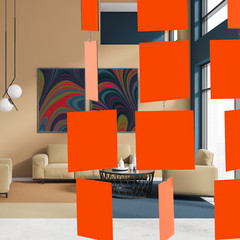 MODcast Art Mobiles + Dividers | Orange | Sultry. Elegant. Minimalist. Modern.
