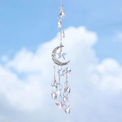 Moon Crystal Suncatcher,Small Hanging Catcher,Light Catcher Prism for Window,…