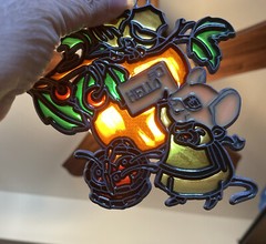 2 Vintage Mouse Sun-catchers One With Strawberry and One Cooking