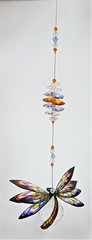 Dragonfly crystal suncatcher gift, handmade window hanging suncatchers Australia