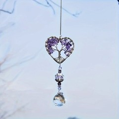 Crystal Heart Tree of Life Suncatcher NEW 0138