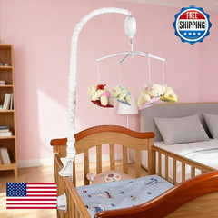HLEEDUO Little Bear Baby Crib Mobile with 12 Soothing Lullabies & 3 Modes – Adju