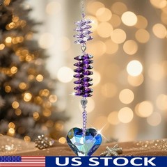 Crystal Heart Shaped Suncatcher Pendant Handmade Rainbow Maker Decor Gift New
