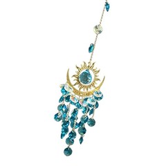 Window Reflective Crystal Window Accent Moon and Sun Shape Reflecting Pendant