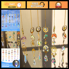 6 PCS Crystal Suncatchers for Window – Prismatic Light Catchers for Home Decor,