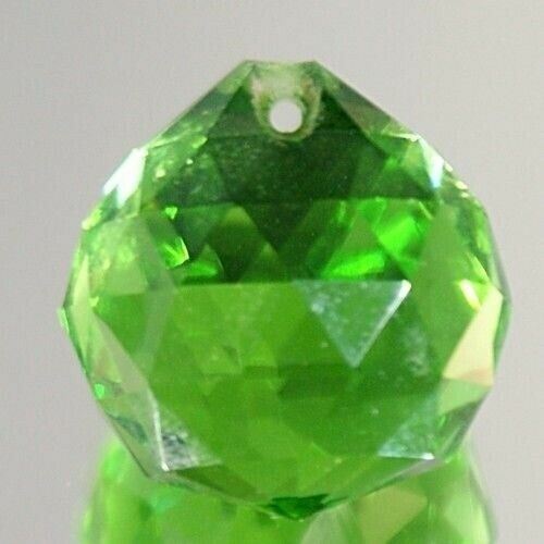 4x 20mm Suncatcher Crystal Ball, chandelier jewelry craft pendant supplies green