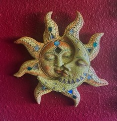 Mosaic Sun And Moon Lovers Wall Art, Mystical Perfect Gift For Astrology Lovers