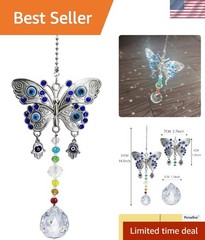 Multi-Use Blue Butterfly Hanging Suncatcher – Perfect for Home & Car Charm