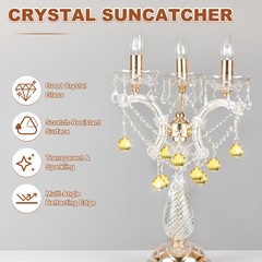 6-Pack Crystal Ball Prisms, 33.5mm/1.32 Inch Pendant Hanging [Golden Yellow]