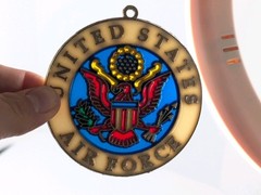 United States Air Force Stained Acrylic Window Suncatcher Hanging 3-1/2″