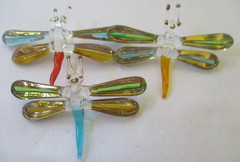 GLASS DRAGONFLY SUN CATCHERS – SET OF 3