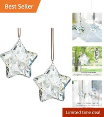 Gorgeous 2″ Clear Crystal Suncatcher Set – Perfect for Weddings & Celebrations
