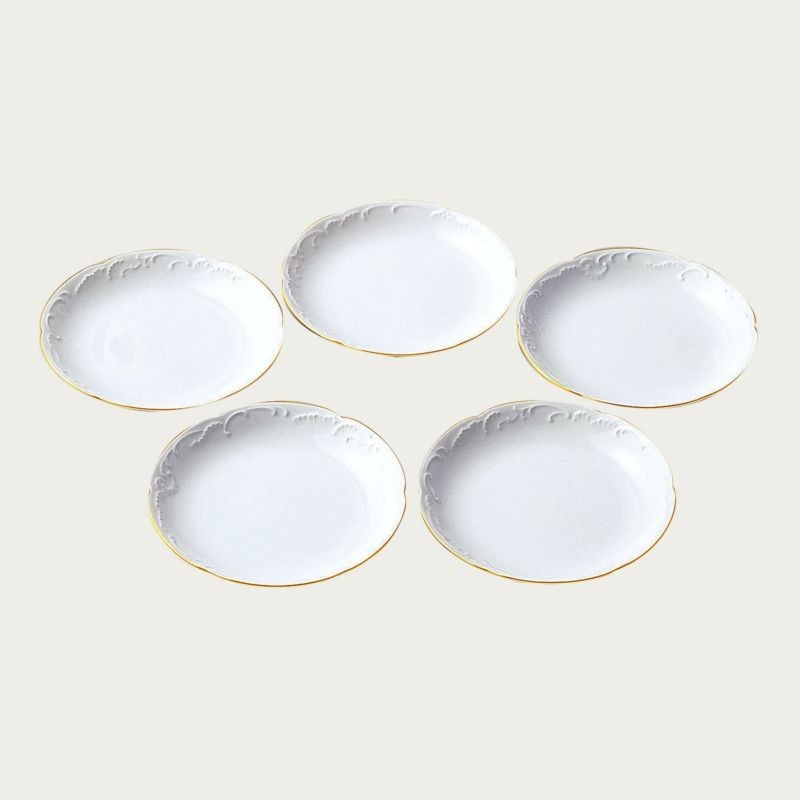 Ookura Touen Gold Line 15cm individual plate set (5 pieces) 54HV100 From Japan