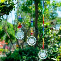 3pcs/Set Crystal Suncatcher Sun Pendant Rainbow Maker Hanging Window Home Decor