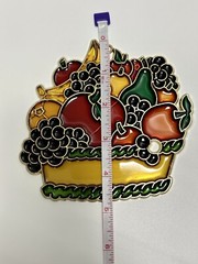 Vintage Suncatchers Noah’s Ark Butterfly Flower Fruit Basket 4-5 Inches Lot 3
