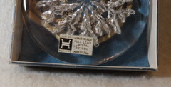 VTG NIB FULL LEAD CRYSTAL SNOWFLAKE SUNCATCHER HD MADE IN NORWAY HADELAND 1970`S