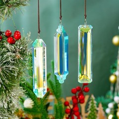 3PCS Crystal Suncatcher Prism for Window,120Mm/5” Rectangle AB Colored Crystal