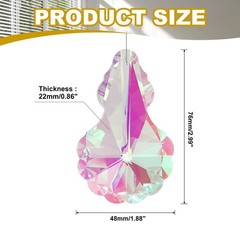 89x56mm Suncatcher Ornament Gourd Faceted Crystals Prisms Clear AB