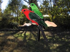 Rainbow Lorikeet Australian Stained Glass Handmade Suncatcher Bird Lovers Gift