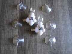 VTG LOT OF 6 BEAUTIFUL ASSTD-STAINED GLASS STYLE NIGHT LITE LIGHTS /SUNCATCHERS