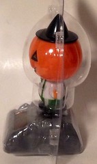 Solar Powered Dancing Halloween Jack-o-Lantern Figurines Wiggles Head & Arms