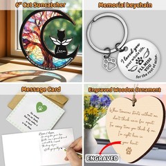 DIY Cat Memorial Suncatcher 4in1 Remembrance Gifts for Pet Loss
