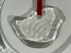 Kosta Boda Bertil Vallien Clear Glass Bird Suncatcher Ornament 9 Inch