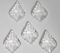 10x 38mm Crystal Suncatcher Baroque Starflake french cut pendant prism beads