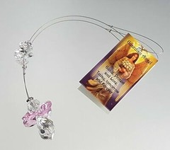 Small Guardian Angel Crystal Suncatcher car mirror, memorial sympathy gift