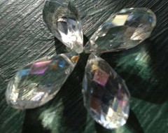 Crystal Teardrop Prism 10X20MM (.4x.8″) 5 pc Clear Feng Shui Hanging Sun Catcher