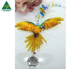 Cockatoo Crystal Suncatcher gift, (Kookaburra Macaw +) sun catcher suncatchers