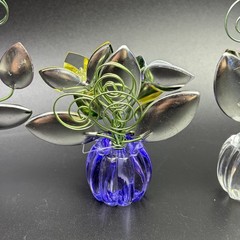 Ganz Tulips Posey Pots Beautiful Rhinestone Photo Card Holders – Set Of 3