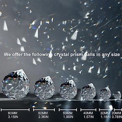 30mm/1.18″ 20pcs Crystal Prism Suncatcher for Windows Hanging, 20pcs,clear