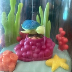 Solar Powered Dancing Fluttering Turtle 3 inches tall Case Under The Sea Ocean