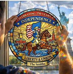 America 250th Anniversary Suncatcher – Personalized Gifts