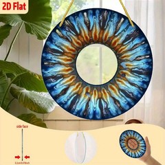 Abstract Eye Design Round Acrylic Suncatcher Vintage Home Indoor Wall Decor