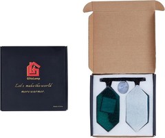 Versatile Blue-Green Stained Glass Window Hanging – Perfect Housewarming Gift