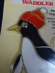 vintage 1985 SMP Chicago “The Waddler” Penguin Crystalline suncatcher