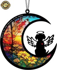 Dog Memorial Suncatcher, Personalized With Name Date Dog Breeds Suncatcher, Pet