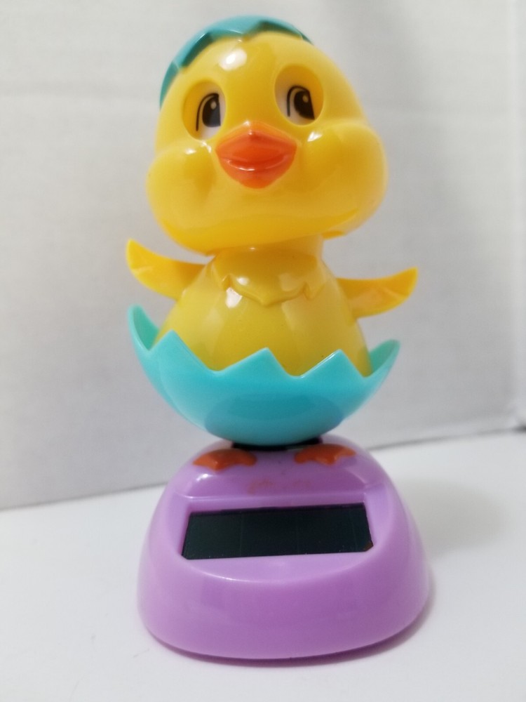 Solar Powered Dancing Easter Chick Egg Bird Hatched 4″ Cute Figure 2014 Works