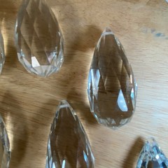 10 Crystal Faceted Round Teardrop Suncatcher Hanging Prism Rainbow Maker 2.75″