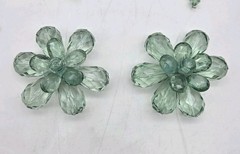 Suncatcher Hanging Decor Handmade Green Acrylic Fauceted Cluster Flowers Lotof 2