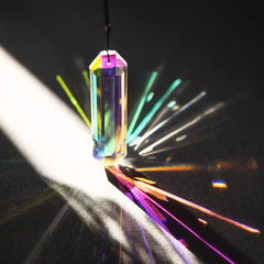 5″ Large Crystal Sun Catcher Prisms for Windows AB Colored Suncatcher Crystals