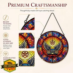 365RUSTIC Brothers Movie Stained Glass Sun Catcher 7.8 in