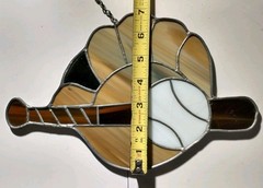 Stained Glass Baseball Suncatcher