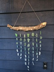 Sea Glass Driftwood Hanging WindChime