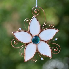 Stained glass suncatcher, flower suncatcher, window hanging