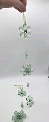 Suncatcher Hanging Decor Handmade Green Acrylic Fauceted Cluster Flowers Lotof 2