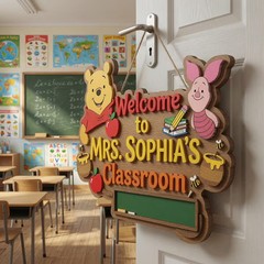 Personalized Honey Bear Wall Sign with Rope
