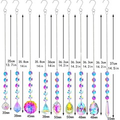 9 PCS Rainbow Crystal Suncatchers for Windows, Colorful Hanging Prisms Decor